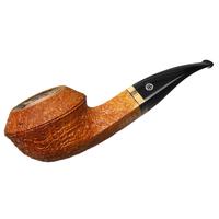 Mark Tinsky Golden Sandblasted Bent Bulldog with Black and White Ebony (B) (One Star)