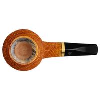 Mark Tinsky Golden Sandblasted Bent Bulldog with Black and White Ebony (B) (One Star)