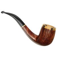Mark Tinsky Mocha Bent Billiard with Black and White Ebony Christmas 2022 (Four Star)