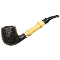 Tsuge Sandblasted Bent Billiard with Bamboo