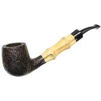 Tsuge Sandblasted Bent Billiard with Bamboo