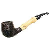 Tsuge Sandblasted Bent Billiard with Bamboo