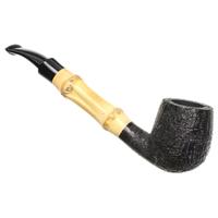 Tsuge Sandblasted Bent Billiard with Bamboo
