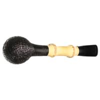 Tsuge Sandblasted Bent Billiard with Bamboo