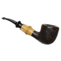 Tsuge Sandblasted Bent Dublin with Bamboo (362) (9mm)