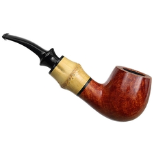 Tsuge Chubby Smooth Bent Billiard with Bamboo