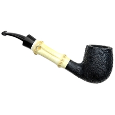 Tsuge Sandblasted Bent Billiard with Bamboo