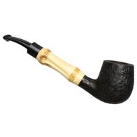 Tsuge Sandblasted Bent Billiard with Bamboo