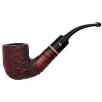 Lorenzetti Rusticated Bent Billiard with Briar Ring and Smooth Rim (Saddle Stem)