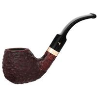 Lorenzetti Rusticated Bent Brandy with Brass Ring (Saddle Stem)