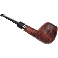 Lorenzetti Smooth Brandy with Double Nickel Band (Saddle Stem)