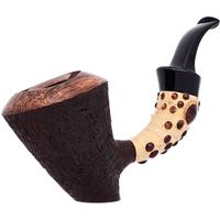 Xin Pipes Partially Sandblasted Bent Dublin Sitter with Bamboo