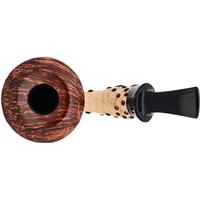 Xin Pipes Partially Sandblasted Bent Dublin Sitter with Bamboo
