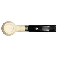 Barling Ivory 1812 Rusticated Meerschaum Bent Billiard with Silver (with Case) (9mm)