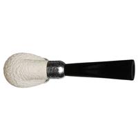Barling Ivory 1812 Rusticated Meerschaum Bent Billiard with Silver Cap (with Case) (9mm)