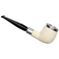 Barling Ivory 1812 Rusticated Meerschaum Billiard with Silver Cap (with Case) (9mm)