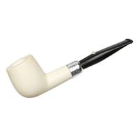 Barling Ivory 1812 Smooth Meerschaum Billiard with Silver (with Pocket Case) (9mm)