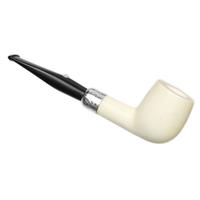 Barling Ivory 1812 Smooth Meerschaum Billiard with Silver (with Pocket Case) (9mm)