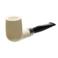 Barling Ivory 1812 Smooth Meerschaum Billiard with Silver (with Pocket Case) (9mm)
