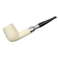 Barling Ivory 1812 Rusticated Meerschaum Billiard with Silver Spigot (with Pocket Case) (9mm)