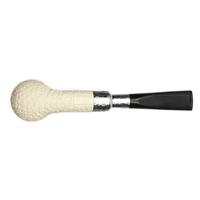 Barling Ivory 1812 Rusticated Meerschaum Billiard with Silver Spigot (with Pocket Case) (9mm)