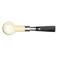 Barling Ivory 1812 Rusticated Meerschaum Billiard with Silver (with Pocket Case) (9mm)