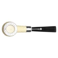 Barling Ivory 1812 Rusticated Meerschaum Billiard with Silver (with Pocket Case) (9mm)