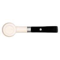 Barling Ivory 1812 Smooth Meerschaum Bent Billiard with Silver (with Case) (9mm)