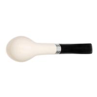 Barling Ivory 1812 Smooth Meerschaum Bent Billiard with Silver (with Case) (9mm)