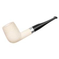 Barling Ivory 1812 Rusticated Meerschaum Billiard with Silver (with Pocket Case) (9mm)