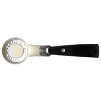Barling Ivory 1812 Smooth Meerschaum Bent Billiard with Silver Cap (with Case) (9mm)
