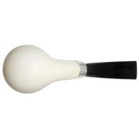 Barling Ivory 1812 Smooth Meerschaum Bent Billiard with Silver Cap (with Case) (9mm)