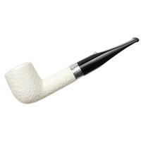Barling Ivory 1812 Rusticated Meerschaum Billiard with Silver (with Pocket Case) (9mm)