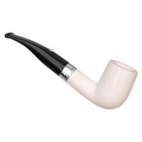 Barling Ivory 1812 Meerschaum Smooth Bent Billiard with Silver (with Case) (9mm)