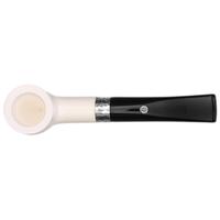 Barling Ivory 1812 Meerschaum Smooth Bent Billiard with Silver (with Case) (9mm)