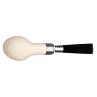 Barling Ivory 1812 Rusticated Meerschaum Billiard with Silver Spigot (with Case) (9mm)