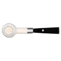 Barling Ivory 1812 Smooth Meerschaum Billiard with Silver Cap (with Case) (9mm)