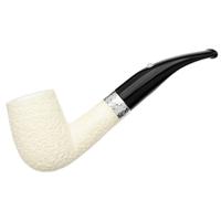 Barling Ivory 1812 Meerschaum Rusticated Bent with Silver (with Case) (9mm)