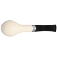 Barling Ivory 1812 Meerschaum Rusticated Bent with Silver (with Case) (9mm)