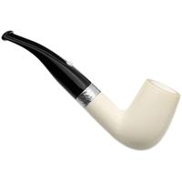Barling Ivory 1812 Meerschaum Smooth Bent with Silver (with Case) (9mm)
