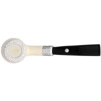 Barling Ivory 1812 Meerschaum Rusticated Bent with Silver Cap (with Case) (9mm)