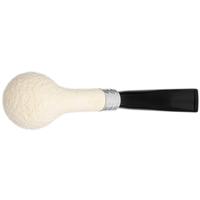 Barling Ivory 1812 Meerschaum Rusticated Bent with Silver Cap (with Case) (9mm)