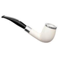 Barling Ivory 1812 Meerschaum Smooth Bent with Silver Cap (with Case) (9mm)