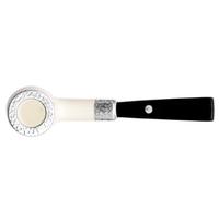 Barling Ivory 1812 Meerschaum Smooth Bent with Silver Cap (with Case) (9mm)