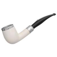 Barling Ivory 1812 Meerschaum Smooth Bent with Silver Cap (with Case) (9mm)