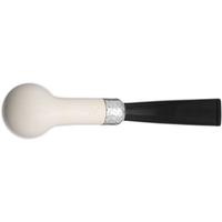 Barling Ivory 1812 Meerschaum Smooth Bent with Silver Cap (with Case) (9mm)