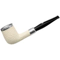 Barling Ivory 1812 Meerschaum Rusticated with Silver Cap (with Case) (9mm)