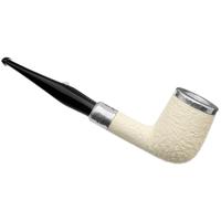 Barling Ivory 1812 Meerschaum Rusticated with Silver Cap (with Case) (9mm)