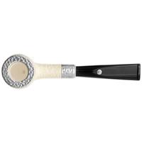 Barling Ivory 1812 Meerschaum Rusticated with Silver Cap (with Case) (9mm)