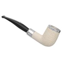 Barling Ivory 1812 Meerschaum Rusticated with Silver Cap (with Case) (9mm)